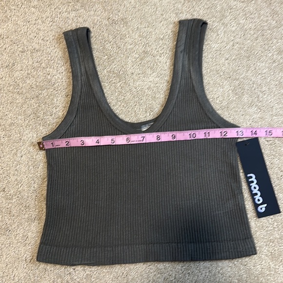 Mono B olive ribbed bralette/tank M - Picture 10 of 10